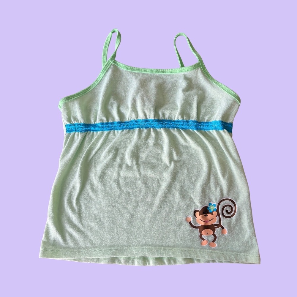 Y2K Xhilaration Terry Monkey Graphic Baby Tee Camisole Top Scene #18